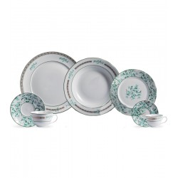 Jogo Para Jantar 42 Pecas Chá E Café Búzios Porcelana Schmidt